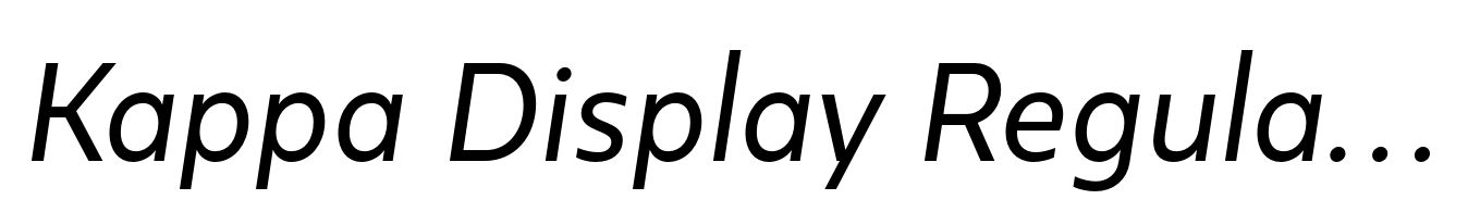 Kappa Display Regular Italic